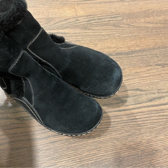 Bare Traps Ellea Black Leather Uppers Faux Fur Trim Stay Dry System woman’s 10 - Picture 7 of 11